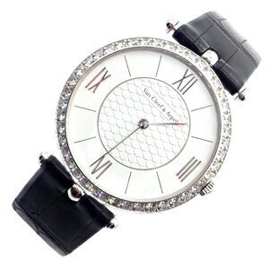 Van Cleef & Arpels Pierre Arpels 18K White Gold Diamond 38mm Watch Cert. Box!